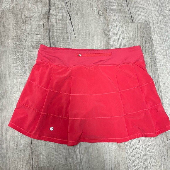 Lululemon Pace Rival Mid-Rise Skirt Long Size 10 Red - Picture 4 of 11
